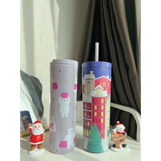 (ส่งฟรี แถมถุงผ้า) Starbucks Polar Bear Christmas Collection