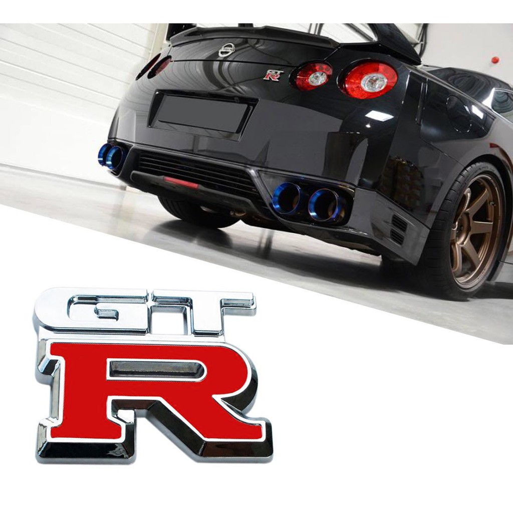 gtr-nissan-skyline-logo-ป้าย-ตรา-รถแข่ง-โลโก้-นิสสัน-สกายลาย-โครเมียม-กระจังหน้า-โลหะ