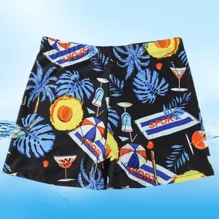 ภาพสินค้าพร้อมส่ง กางเกงว่ายน้ำบุรุษมีเชือกผูกXL-3XLนื้อผ้าลื่นใส่สบาย จากร้าน yibaidu_shop บน Shopee ภาพที่ 5