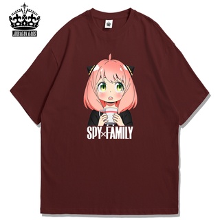 เสื้อยืดแขนสั้น พิมพ์ลายการ์ตูนอนิเมะ Spy X FAMILY ANYA FORGER DRINK สไตล์ญี่ปุ่น สําหรับผู้ชาย และผู้หญิง