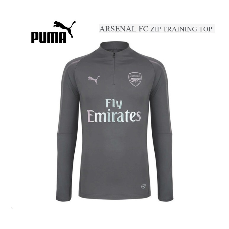 ARSENAL PUMA 1 4 ZIP GREY TRAINING TOP 2018 19 ADULTS Shopee