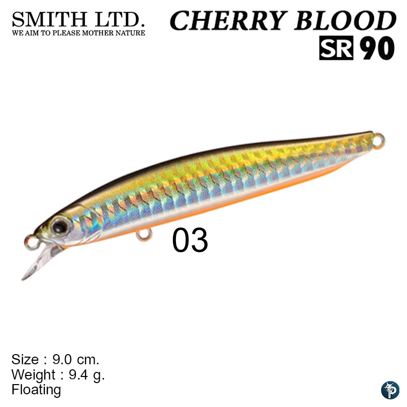 Leurre Smith Cherry Blood SR90 T2 - 9,4g - Flottant - Pêche Truite (NEUF)