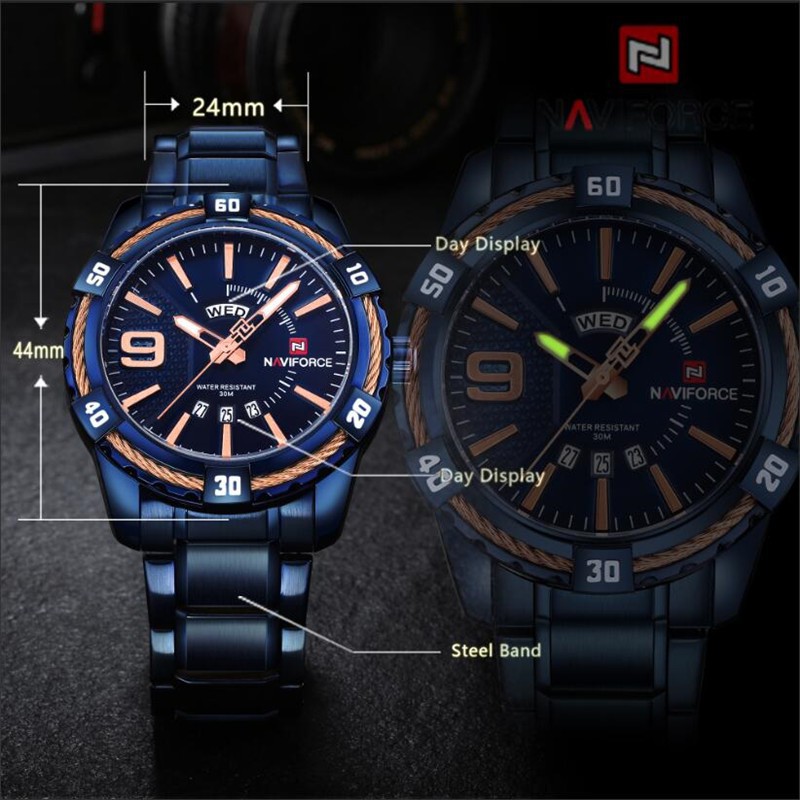 free-shipping-naviforce-นาฬิกาข้อมือสแตนเลสกันน้ำ-30-เมตรสำหรับผู้ชาย-with-retail-box