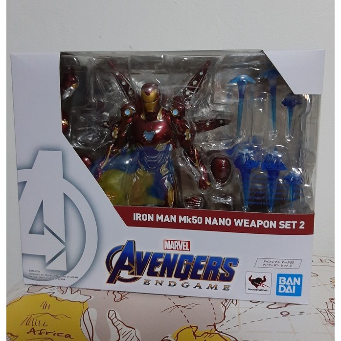 shf avengers endgame iron man mark 50 nano weapon set 2 action figure ...