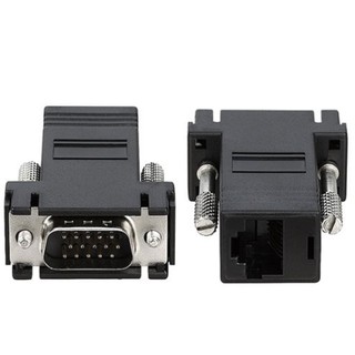 2Pack VGA Extender Male To LAN CAT5 CAT5e CAT6 RJ45 Network Cable Female Adapter