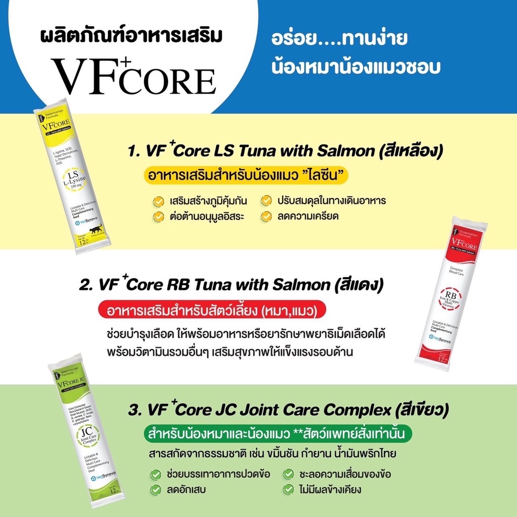 ภาพหน้าปกสินค้าพร้อมส่ง l VFcore อาหารเสริมแมว L-Lysine ไลซีน ขนมแมวเลียแบบซอง ขนาด 12 กรัม จากร้าน gooddoggy บน Shopee