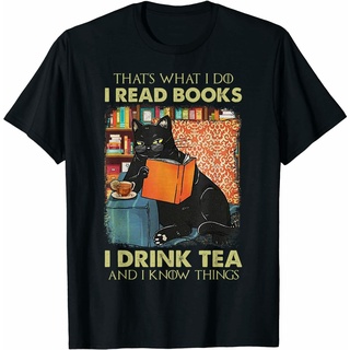 เสื้อยืด พิมพ์ลาย ThatS What I Do I Read Books I Drink Tea And I Know Things สําหรับผู้ชาย