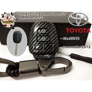 เคสเคฟล่ารีโมทกุญแจรถยนต์ Toyota vios2013 commuter2012 (No.1*)