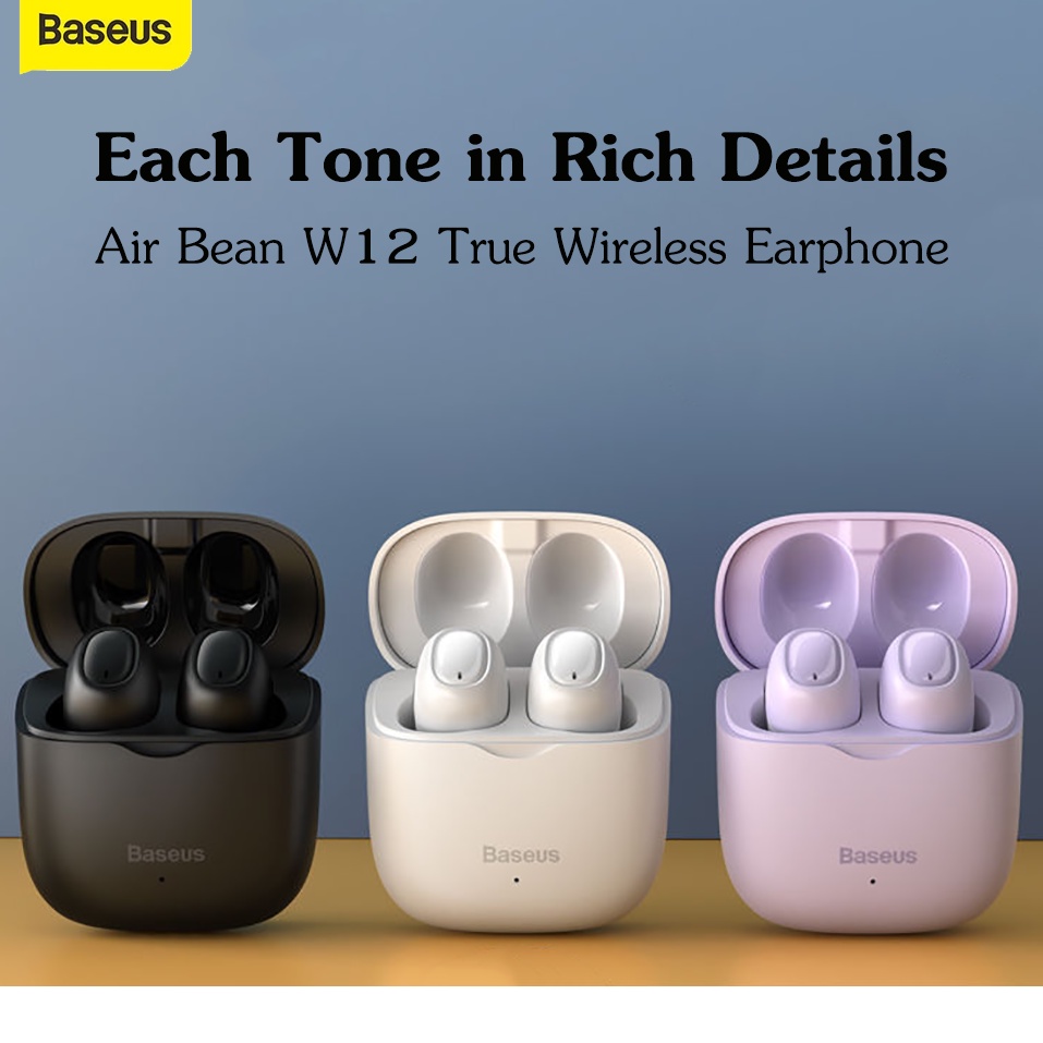 ภาพหน้าปกสินค้าBaseus W12 หูฟังบลูทูธ หูฟังไร้สาย Enc noise cancelling ระบบลดเสียงรบกวนTrue Wireless 5.0 TWS เบสนุ่ม หูฟัง Bluetooth​ จากร้าน finbuy บน Shopee