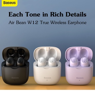 ภาพขนาดย่อของภาพหน้าปกสินค้าBaseus W12 หูฟังบลูทูธ หูฟังไร้สาย Enc noise cancelling ระบบลดเสียงรบกวนTrue Wireless 5.0 TWS เบสนุ่ม หูฟัง Bluetooth​ จากร้าน finbuy บน Shopee