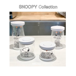 Snoopy Food Storage Glass Container ขวดแก้วเก็บวัตถุดิบศูนย์อากาศสุดน่ารัก💕✨