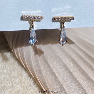 finely.yours 925 Stering Silver Jewelry| ต่างหูก้านเงินแท้ 92.5% Water Drop Earrings