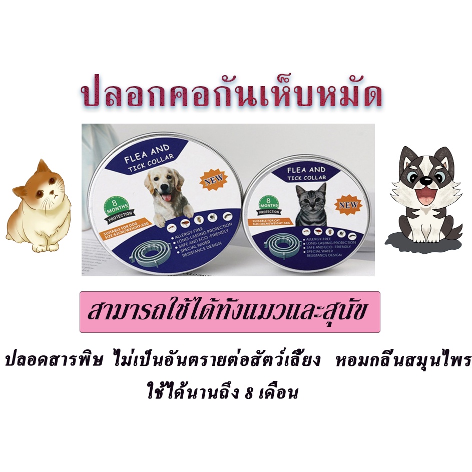 ภาพหน้าปกสินค้าC022 ปลอกคอกันเห็บ ปลอกคอกันเห็บหมัด พร้อมส่ง ปอกคอกันเห็บหมา ทนนาน8เดือน สำหรับสุนัข แมว จากร้าน dna.petshop บน Shopee