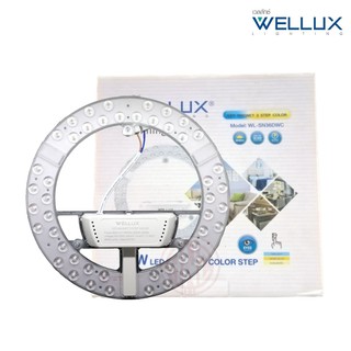 Wellux แผงไฟ LED เปลี่ยนแสงได้ 36W 3 in 1 3 แสงใน 1 แผง (เดย์ไลท์/คูลไวท์/วอร์ม)