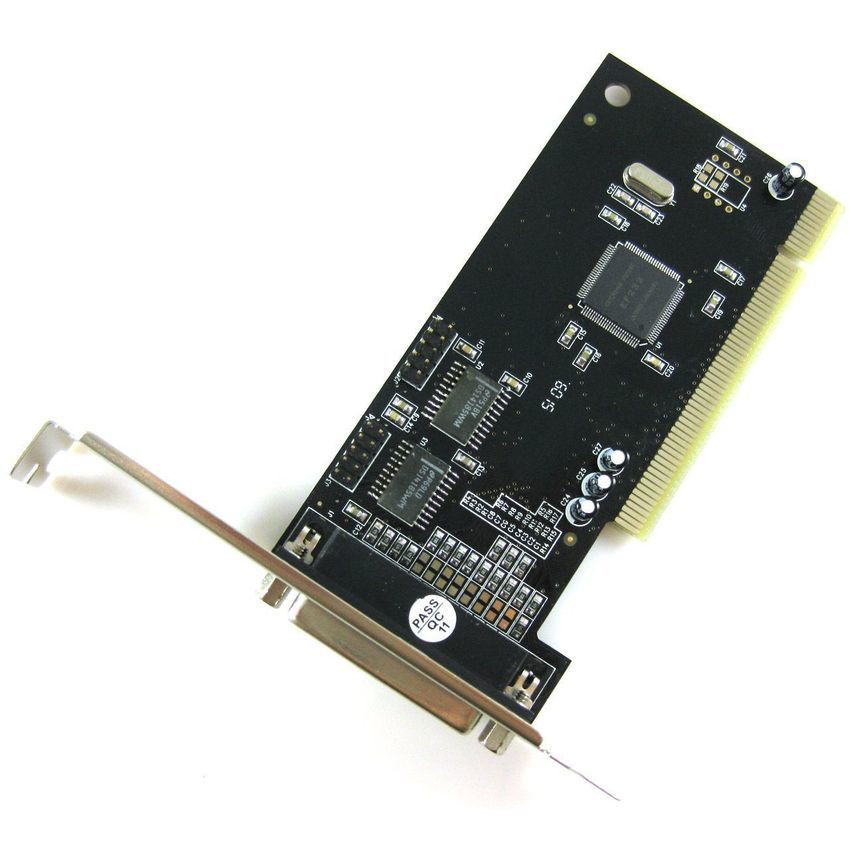 ภาพหน้าปกสินค้า2 Port RS-232 RS232 Serial Port COM 1 Port Printer Parallel Port LPT to PCI Adapter Converter Card (Intl) จากร้าน qi_sh0p บน Shopee