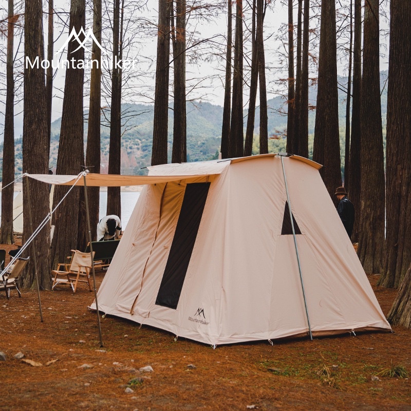 พร้อมส่ง-mountainhiker-spring-bar-tent-เต็นท์4-6-คนผ้า-cotton-canvas-10x10ft-เต็นท์ขนาดใหญ่