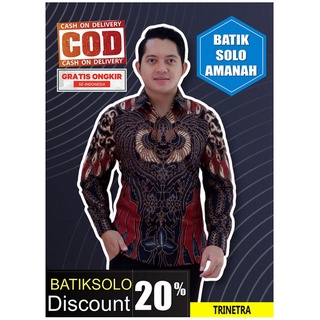 Trinetra PANJANG BATIK INDONESIA BATIK SOLO BATIK เสื้อเชิ้ตแขนยาว LAPIS MODERN PREMIUM Top Fine Cotton Gu ASMARA SEJAGAD SEMBODO Brown WIDURI NDARU Yellow NDARU Yellow JIWO WISANGGENI Blue WISANGGENI 3latitude BATIK SOLO