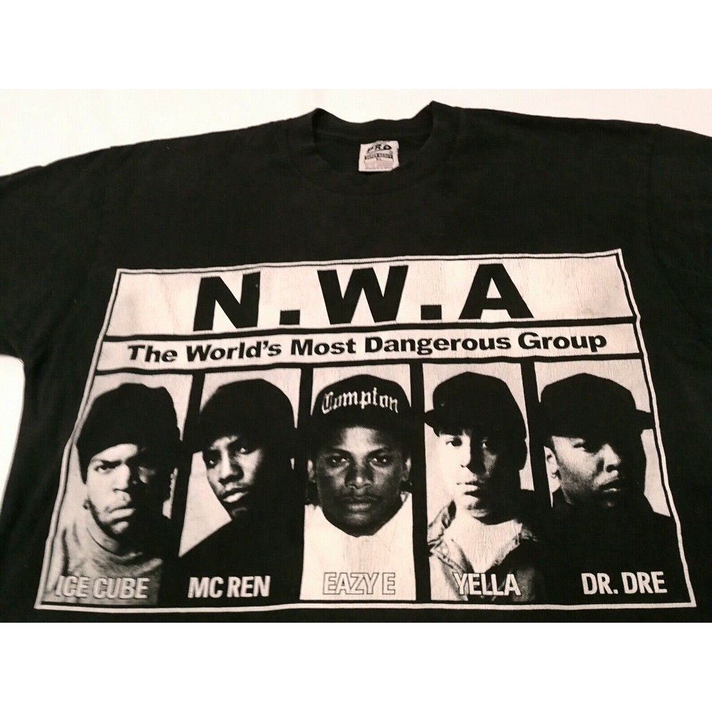 เสื้อยืดโอเวอร์ไซส์vintage-90s-nwa-t-shirt-xl-nwa-dr-dre-ice-cube-mc-ren-eazy-e-yella-rap-hip-hop-uitgs-3xl