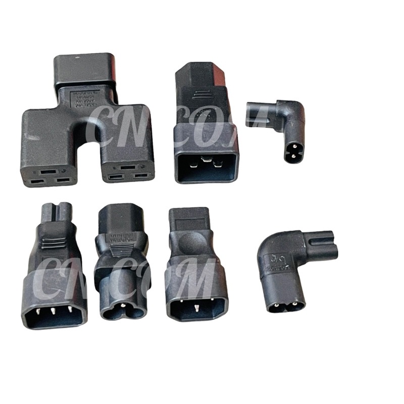 สีดำ10A/16A ทองแดง IEC320 C5 C6 C7 C8 C9 C13 C14 C15 C19 C20 C21ไฟฟ้า ...