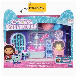 Gabbys Dollhouse, Primp and Pamper Bathroom with Mercat Figure