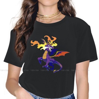 เสื้อยืดโอเวอร์ไซส์เสื้อยืด พิมพ์ลายเกมมังกร Spyro the Dragon สไตล์วินเทจ สําหรับผู้หญิงS-4XL