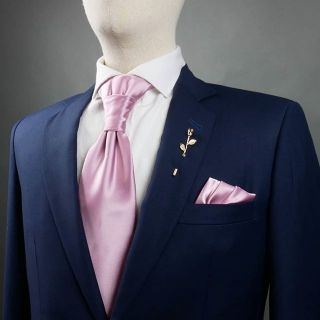 คราวาทไทค์สีโรสโกลด์ - RoseGold cravat tie