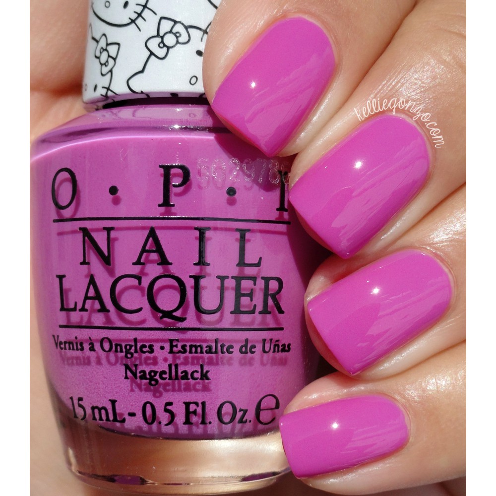 OPI - Super Cute in Pink ยาทาเล็บ สีชมพู อมม่วง [Hello Kitty Collection ...