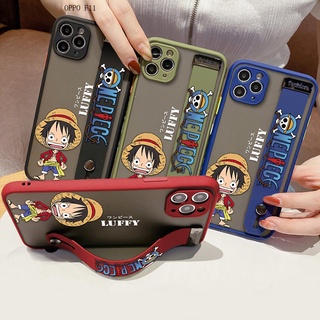 OPPO F9 F7 F5 Youth Pro Find X3 Pro 5G ออปโป้ สำหรับ Wrist Strap Anime Luffy เคส เคสโทรศัพท์ เคสมือถือ เคสนิ่ม เคสซิลิโคน