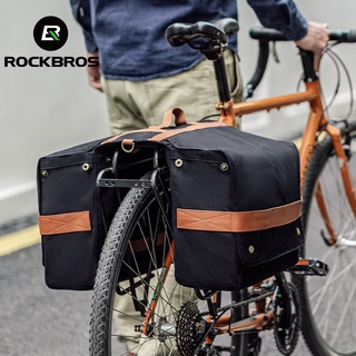Rockbros กระเป๋าเก็บของ ขนาดใหญ่ จุของได้เยอะ สไตล์เรโทร สําหรับติดหลักอานรถจักรยาน MTB
