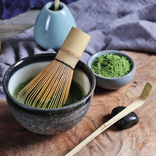 แปรงไม้ไผ่ญี่ปุ่น ชาเขียว อุปกรณ์ชงชา ช้อน แปรงไม้ไผ่ คนมัทฉะ