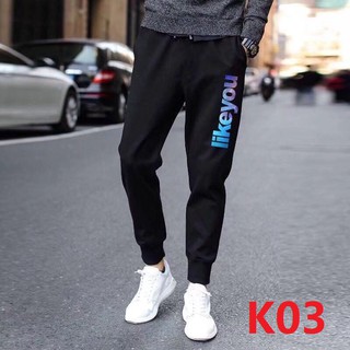 ภาพขนาดย่อของภาพหน้าปกสินค้ากางเกงขายาวลำลอง กางเกงผู้ชาย กางเกงแฟชั่นเกาหลีสำหรับผู้ชาย (สีดำ) รุ่น K03-K05 แมตท์ได้กับทุกชุด เนื้อดีใส่สบาย จากร้าน abcd8899shop บน Shopee ภาพที่ 4