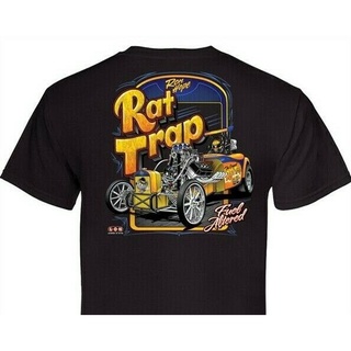 เสื้อยืดผู้ชาย เสื้อยืดผ้าฝ้าย 100% พิมพ์ลาย Ron HopeS Rat Trap 114 สีดํา ของขวัญวันเกิด สําหรับผู้ชาย S-5XL