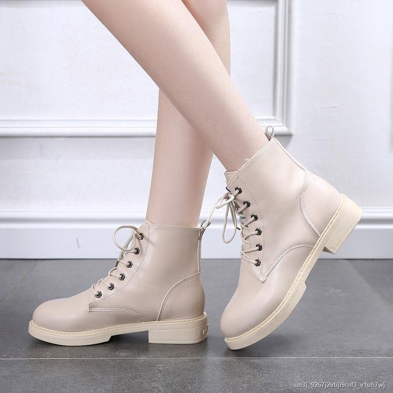 รองเท้าบูทหุ้มข้อ-สีเบจ-size-39-พร้อมส่ง