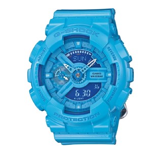 Casio นาฬิกาข้อมือ สายเรซิ่น รุ่น GMA-S110CC-2ADR - สีฟ้า