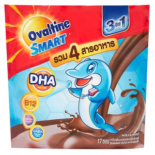 (17 ซอง) Ovaltine Smart 3in1 โอวัลติน สมาร์ท ทรีอินวัน ผลิตภัณฑ์นมยูเอชที 476 กรัม