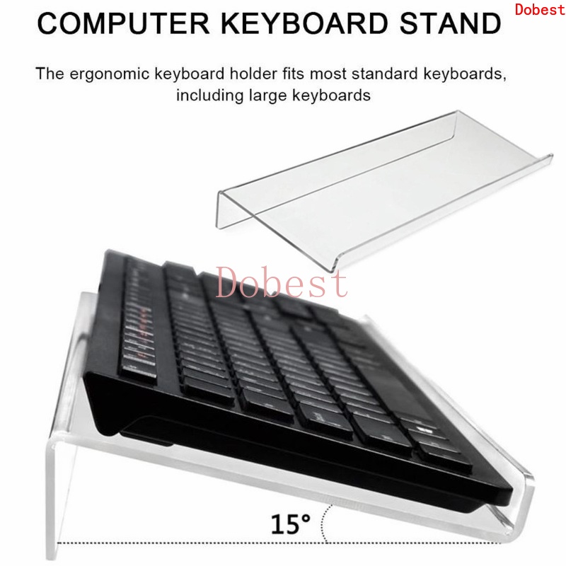 ขาตั้งอะคริลิคใส-ออกแบบตามสรีรศาสตร์-สําหรับวางคีย์บอร์ดคอมพิวเตอร์-ใช้ในบ้าน-สํานักงาน-โรงเรียน