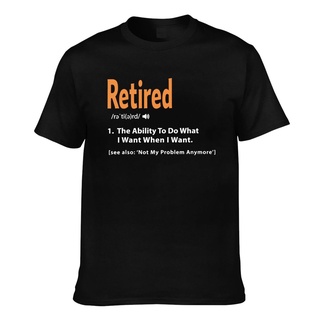 ผ้าฝ้ายคอกลมเสื้อยืด ผ้าฝ้าย พิมพ์ลาย Retired Definition Retirement Gag ของขวัญ สําหรับผู้ชายfrom S-4XL&lt;2022&gt;