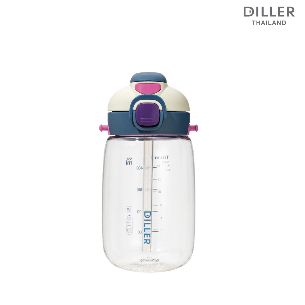 diller-tritan-flask-550ml-d70-กระติกฝากด2in1-หลอดและยกดื่ม-พร้อมสายสะพาย-พลาสติกไททั้นเบาและทน-bpa-free-รับประกันสินค้า