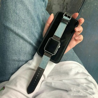 ภาพหน้าปกสินค้าสายนาฬิกาข้อมือหนังสําหรับ Apple Watch Band Series 5 4 3 2 1 ที่เกี่ยวข้อง