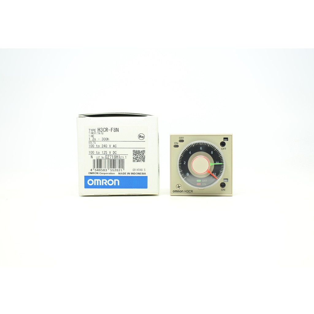 Omron H3CR-F8 Solid-State Twin Timer - AC100~240V, 8-Pin Octal, 5A@250VAC, New In Box