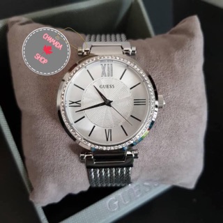 🍃 GUESS Womens U0638L1 Sophisticated Silver-Tone Watch