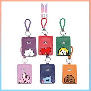 กระเป๋าใส่บัตรประจําตัวประชาชน ลายการ์ตูน BTS BT21 สไตล์เกาหลี สําหรับนักเรียน