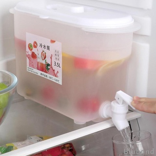 Refrigerator 1Gallon Water Jug Lemon Juice Kettle Container Beverage Milk Fruit Tea Dispenser Leak Free Transparent Heat Resistant Household Kitchen