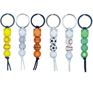 ใหม่ พวงกุญแจลูกปัด PVC รูปบาสเก็ตบอล ลูกเทนนิส ฟุตบอล เครื่องประดับ สําหรับผู้หญิง ผู้ชาย กระเป๋า พวงกุญแจรถ กีฬา ที่ระลึก เสน่ห์