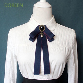 สินค้า Doreen เข็มกลัดริบบิ้นประดับไข่มุกสวยงามสําหรับผู้หญิง