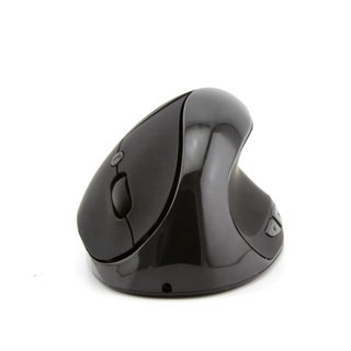 เมาส์แนวตั้ง Vertical Mouse (สีดำ) ลดอาการปวดเมื่อย wireless mouse