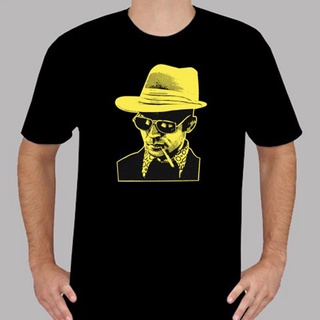 เสื้อยืดโอเวอร์ไซส์ใหม่ เสื้อยืด พิมพ์ลาย Hunter S Thompson Dr Gonzo Icon สีดํา สําหรับผู้ชายS-4XL