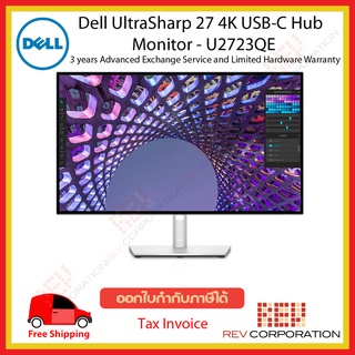 U2723QE UltraSharp 27 U2723QE 4K 3840 x 2160 at 60 Hz USB-C Hub Warranty 3 Year Onsite Service