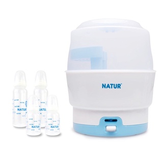 เช็ครีวิวสินค้าNATUR เนเจอร์ เครื่องนึ่งขวดนมไฟฟ้า((SZ-3) รุ่น 10 นาที แถมฟรี ขวดนมเนเจอร์ 4ออนซ์ และ8 ออนซ์1เครื่อง