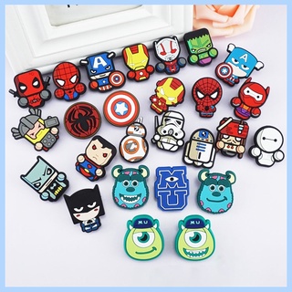 สติกเกอร์ ลายการ์ตูนอนิเมะ Marvel สําหรับตกแต่งรองเท้า Crocs DIY